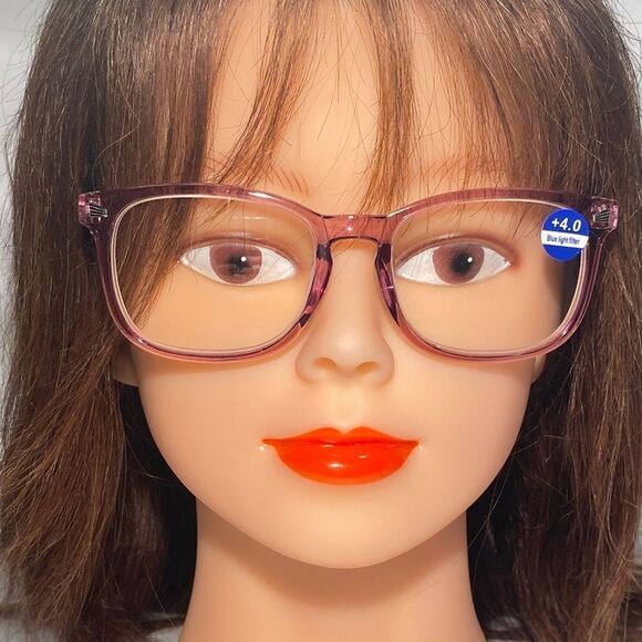 1137 Colette 4.0 Clear Raspberry Reading Glasses Soft Butterfly Readers NWT - Picture 1 of 9